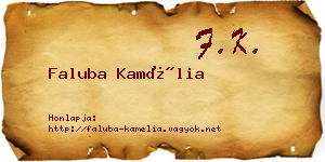 Faluba Kamélia névjegykártya